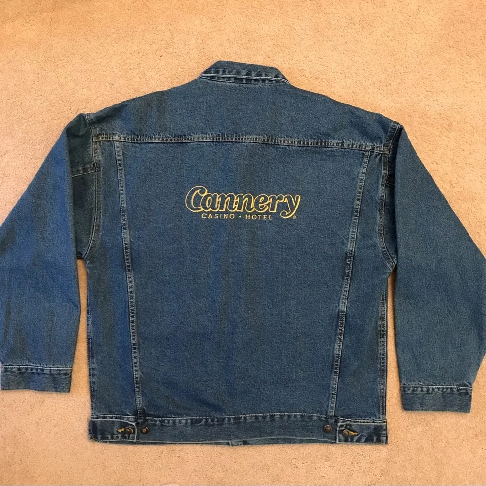 Denim Trucker Jacket 2XL Cannery Casino Hotel Las Vegas Blue Cotton Outerwear